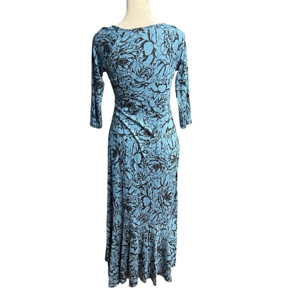 Mimi Maternity Cascade Floral Maternity Dress Size S Ankle Length 3/4 sleeves - Picture 8 of 13